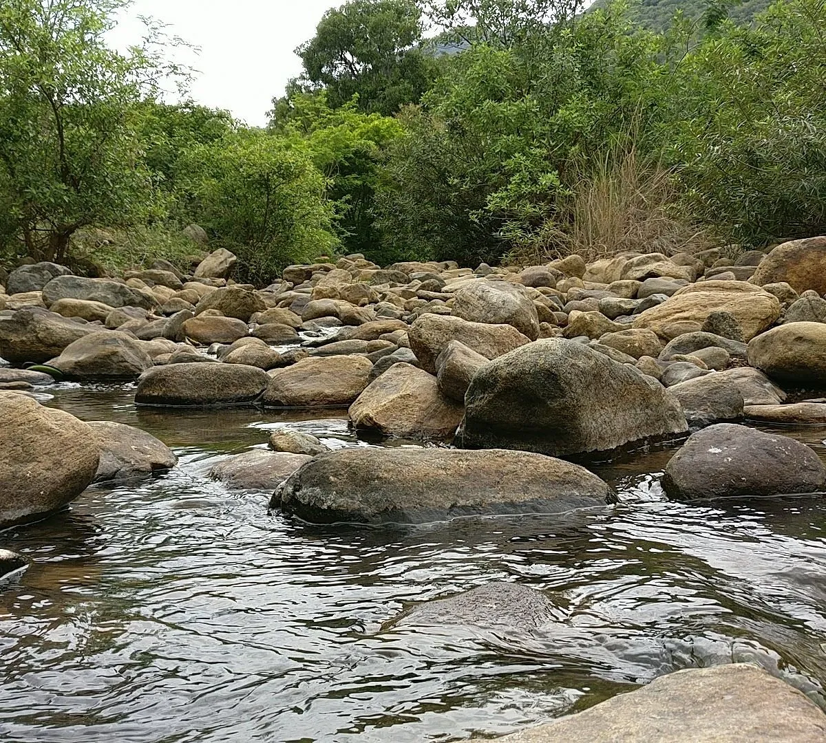 Puliyancholai Waterfalls - view 2