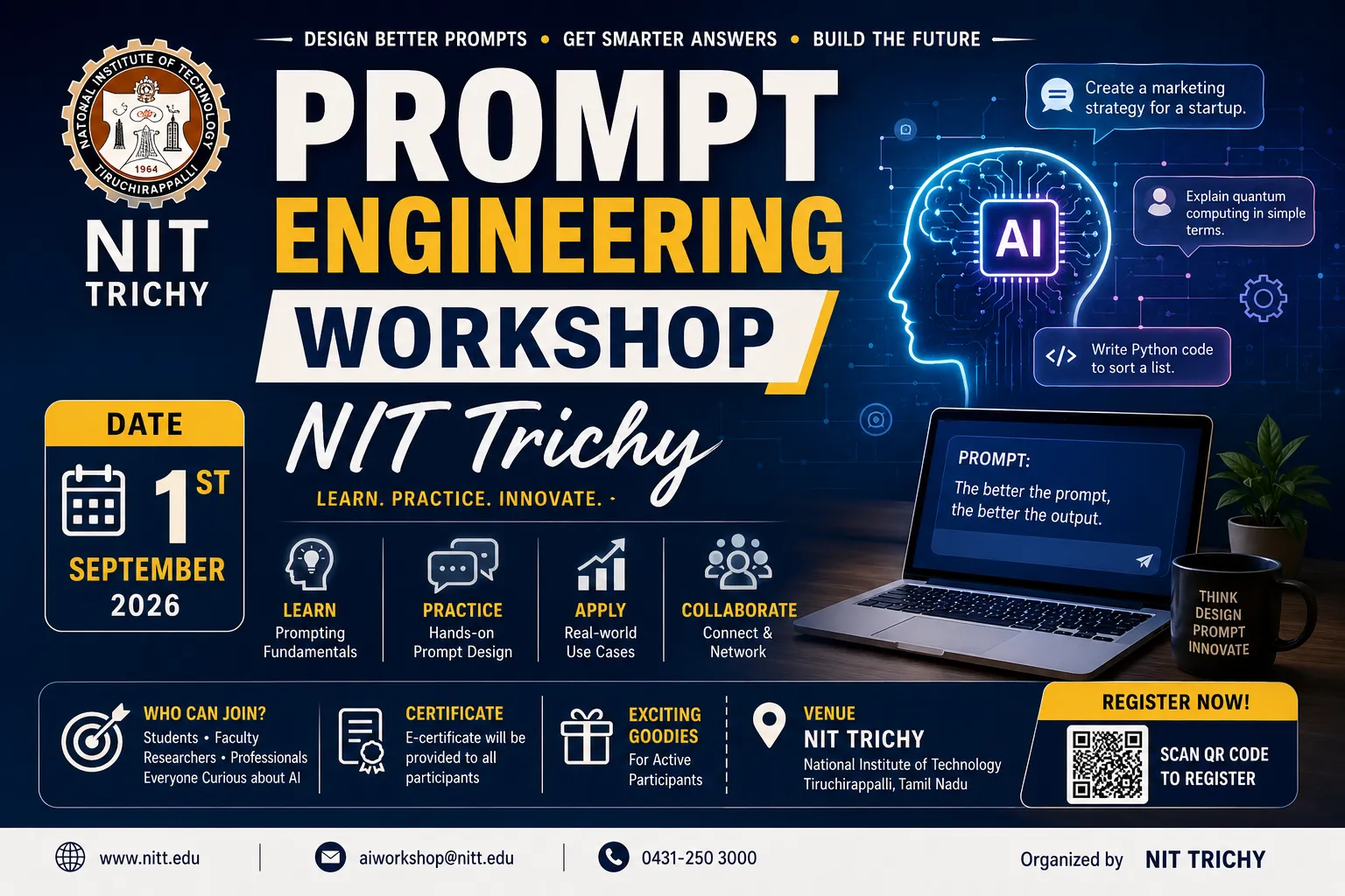Prompt Engineering Workshop – NIT Trichy - Online Workshop event in Trichy, Tamil Nadu