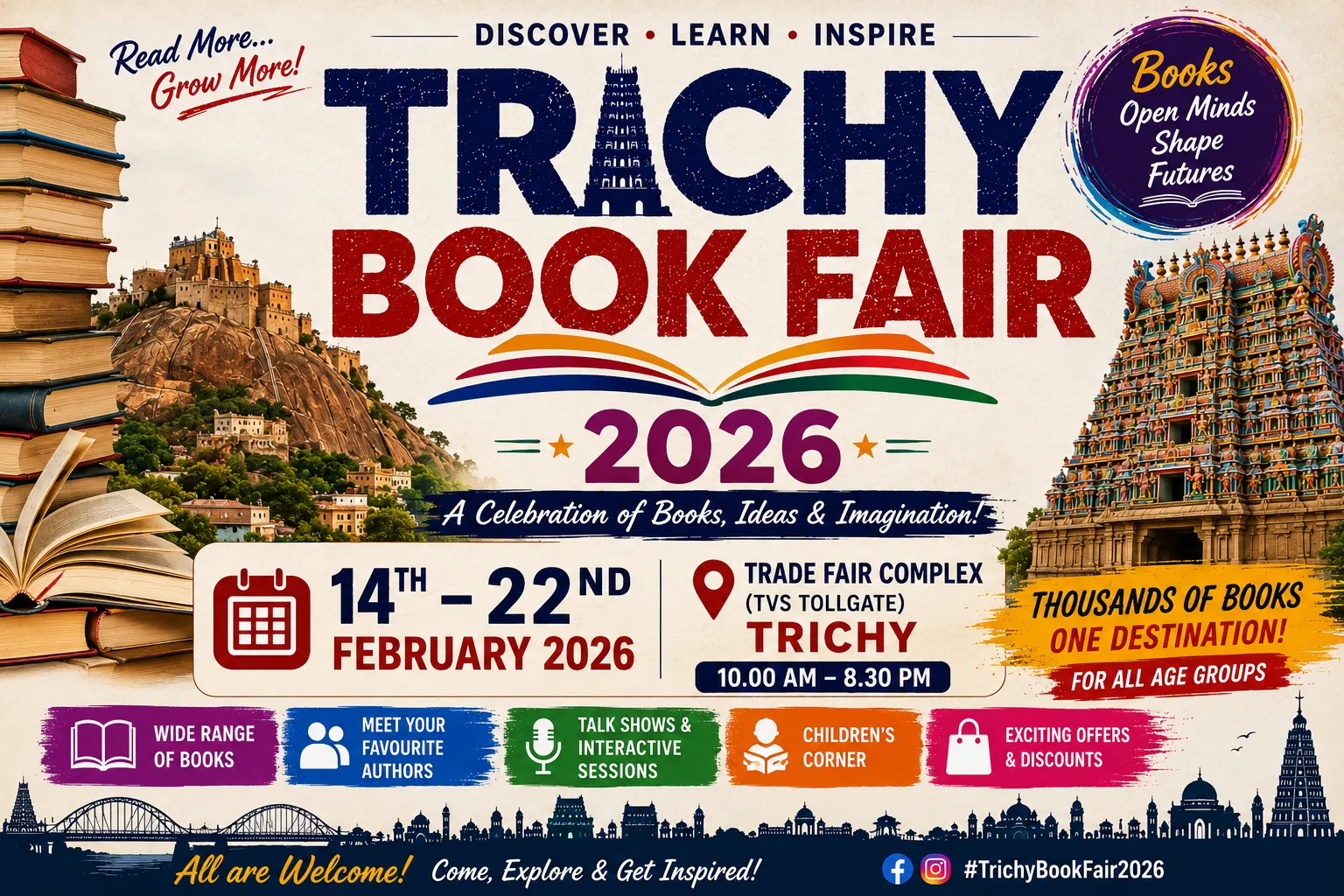 Trichy Book Fair 2026 - Book Fair & Cultural event in Trichy, Tamil Nadu